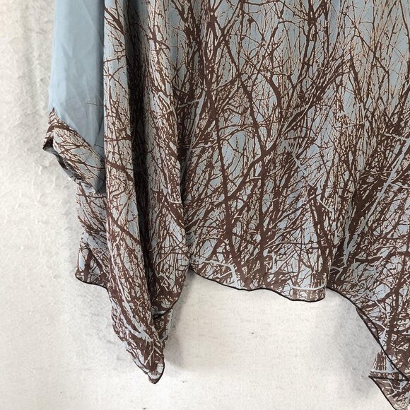 Mesmerize Poncho Top Womens M Tree Branch Print Flowy Layered Dakota Boho Fairy - Picture 13 of 16